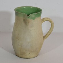 Glazed earthenware water jug, France circa 1850-1900