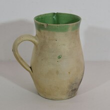 Glazed earthenware water jug, France circa 1850-1900