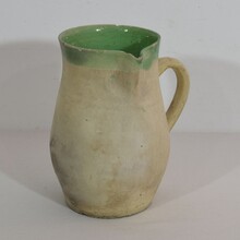 Glazed earthenware water jug, France circa 1850-1900