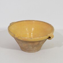 Glazed terracotta dairy bowl or tian, France circa 1850