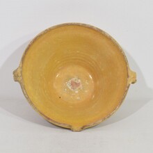 Glazed terracotta dairy bowl or tian, France circa 1850