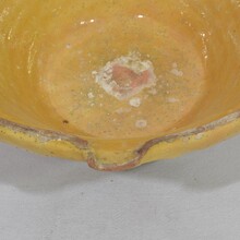 Glazed terracotta dairy bowl or tian, France circa 1850