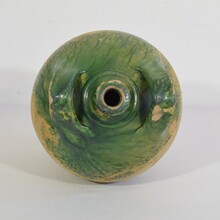 Green glazed Earthenware jug or water cruche, France circa 1850