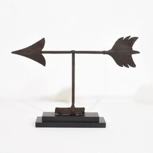 Iron weathervane roof finial, France circa 1800-1850