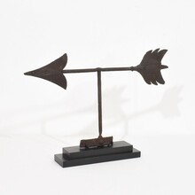 Iron weathervane roof finial, France circa 1800-1850