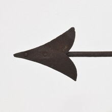 Iron weathervane roof finial, France circa 1800-1850