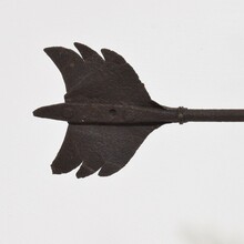 Iron weathervane roof finial, France circa 1800-1850