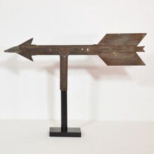 Iron weathervane roof finial, France circa 1850-1900