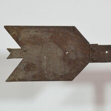 Iron weathervane roof finial, France circa 1850-1900