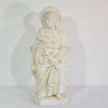 White marble statue of Saint John, France circa 1850