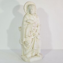 White marble statue of Saint John, France circa 1850