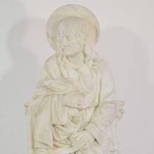 White marble statue of Saint John, France circa 1850