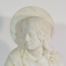 White marble statue of Saint John, France circa 1850