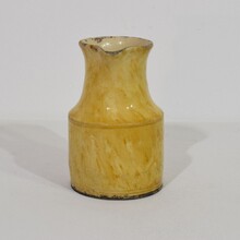 Yellow glazed earthenware water jug, France circa 1850-1900