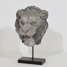 Zinc lion head ornament, France circa 1850-1900