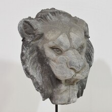 Zinc lion head ornament, France circa 1850-1900