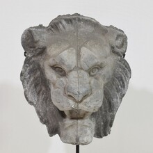 Zinc lion head ornament, France circa 1850-1900