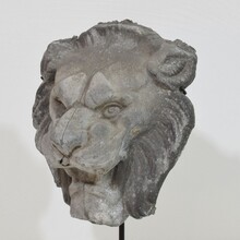 Zinc lion head ornament, France circa 1850-1900