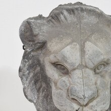 Zinc lion head ornament, France circa 1850-1900