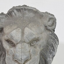 Zinc lion head ornament, France circa 1850-1900