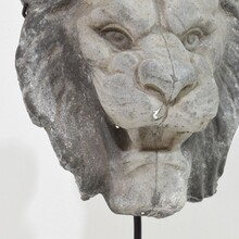 Zinc lion head ornament, France circa 1850-1900