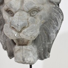 Zinc lion head ornament, France circa 1850-1900