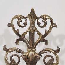 Carved and silvered wooden baroque style ornament, Italy circa 1880-1900