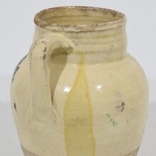 Yellow/green glazed earthenware jug/jar, Italy circa 1850-1900