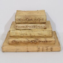 Amazing collection weathered vellum books, Spain/Italy 17/18th century