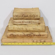Amazing collection weathered vellum books, Spain/Italy 17/18th century