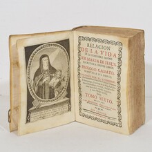 Amazing collection weathered vellum books, Spain/Italy 17/18th century