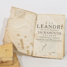 Amazing collection weathered vellum books, Spain/Italy 17/18th century