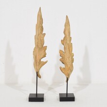 Antique carved wood baroque style ornaments, Italy circa 1850