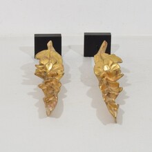 Antique carved wood baroque style ornaments, Italy circa 1850