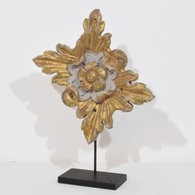 Baroque carved wooden ornament, Portugal circa 1750