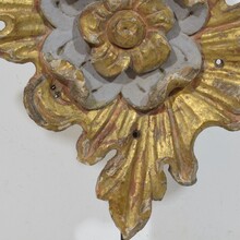 Baroque carved wooden ornament, Portugal circa 1750