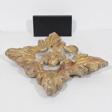 Baroque carved wooden ornament, Portugal circa 1750