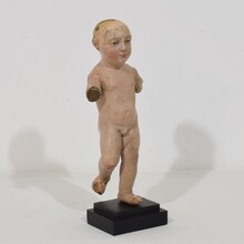 Baroque carved wooden baby jesus/nino/santo figure, Spain circa 1650-1750