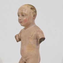 Baroque carved wooden baby jesus/nino/santo figure, Spain circa 1650-1750