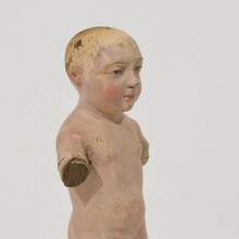 Baroque carved wooden baby jesus/nino/santo figure, Spain circa 1650-1750