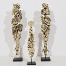 Collection neoclassical carved wooden ornaments, France circa 1780