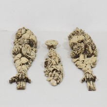 Collection neoclassical carved wooden ornaments, France circa 1780