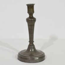 Collection of 5 pewter candleholders, France circa 1750-1850