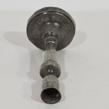 Collection of 5 pewter candleholders, France circa 1750-1850