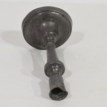 Collection of 5 pewter candleholders, France circa 1750-1850