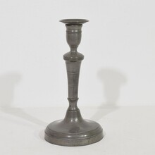 Collection of 5 pewter candleholders, France circa 1750-1850