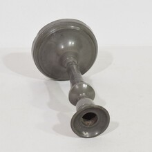 Collection of 5 pewter candleholders, France circa 1750-1850