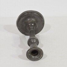 Collection of 5 pewter candleholders, France circa 1750-1850