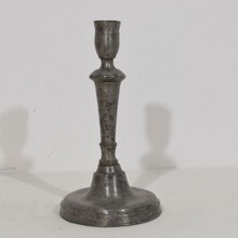 Collection of pewter candleholders, France circa 1750-1850