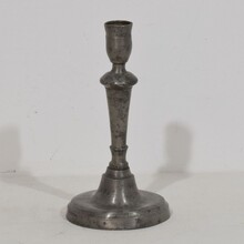 Collection of pewter candleholders, France circa 1750-1850
